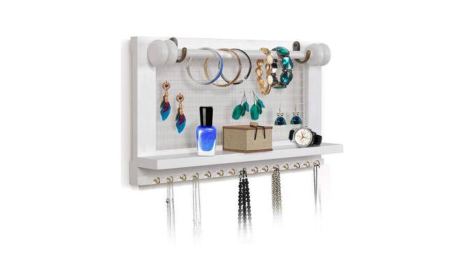 Wren Rectangular Wall Rack (White) by Urban Ladder - Front View Design 1 - 757850