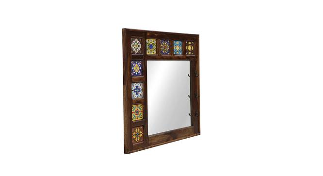 August Square Mirror (Brown) by Urban Ladder - Front View Design 1 - 757856