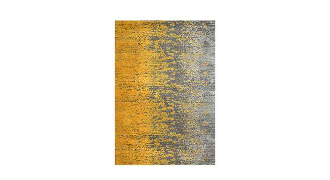 Yellow and Grey Abstract Polyester Carpet (4X6 Feet) (Multicolor, 4 x 6 Feet Carpet Size) by Urban Ladder - Front View Design 1 - 758691