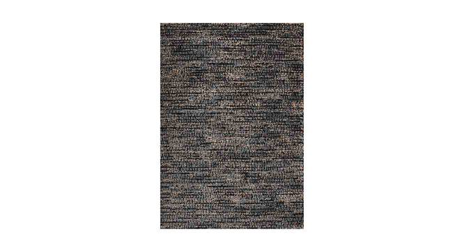 Black and Grey Abstract Polyester Carpet   (5X7 Feet) (Multicolor, 5 x 7 Feet Carpet Size) by Urban Ladder - Front View Design 1 - 758974