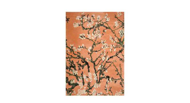 Peach and Green Floral Polyester Carpet (5X7 Feet) (Multicolor, 5 x 7 Feet Carpet Size) by Urban Ladder - Front View Design 1 - 758975