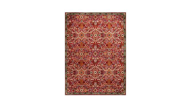 Red and Gold Traditional Polyester Carpet (6X9 Feet) (Multicolor, 6 x 9 Feet Carpet Size) by Urban Ladder - Front View Design 1 - 759015