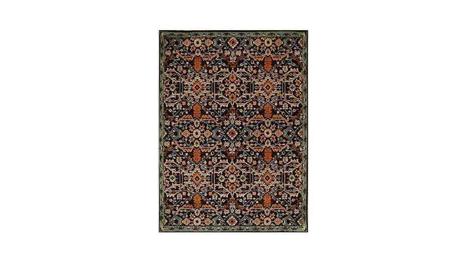Black and Gold Traditional Polyester Carpet (22X55 inches) (Multicolor, 2 x 5 Feet Carpet Size) by Urban Ladder - Front View Design 1 - 759017