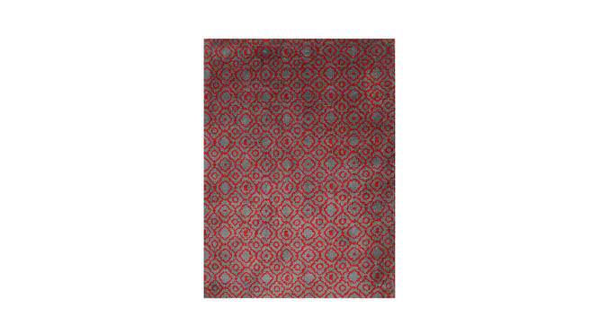 Red and Grey Abstract Polyester Carpet (3X5 Feet) (Multicolor, 3 x 5 Feet Carpet Size) by Urban Ladder - Front View Design 1 - 759022