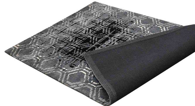 Black and Grey Geometric Polyester Carpet (5X7 Feet) (Multicolor, 5 x 7 Feet Carpet Size) by Urban Ladder - Design 1 Side View - 759094
