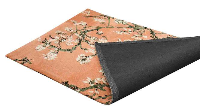 Peach and Green Floral Polyester Carpet (22X55 inches) (Multicolor, 2 x 5 Feet Carpet Size) by Urban Ladder - Design 1 Side View - 759099