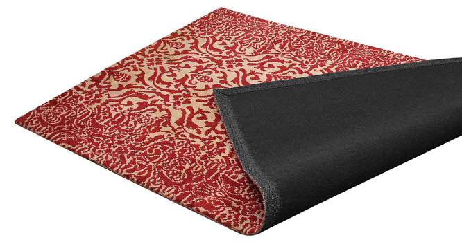 Red and Beige Motif Polyester Carpet (22X55 inches) (Multicolor, 2 x 5 Feet Carpet Size) by Urban Ladder - Design 1 Side View - 759111