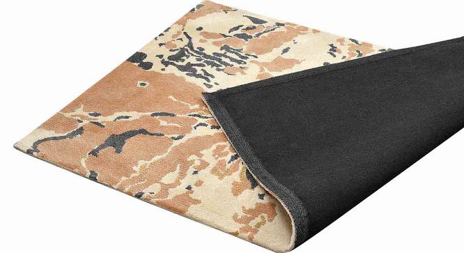 Beige and Grey Abstract Polyester Carpet (5X7 Feet) (Multicolor, 5 x 7 Feet Carpet Size) by Urban Ladder - Design 1 Side View - 759125