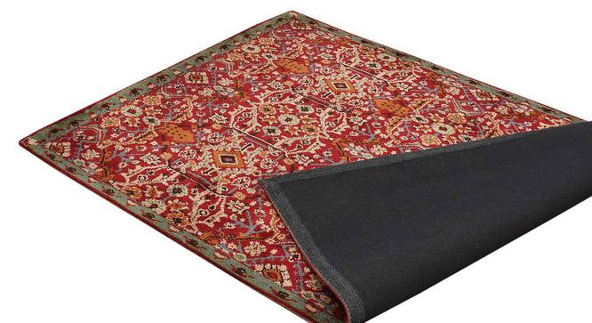 Red and Gold Traditional Polyester Carpet (6X9 Feet) (Multicolor, 6 x 9 Feet Carpet Size) by Urban Ladder - Design 1 Side View - 759150