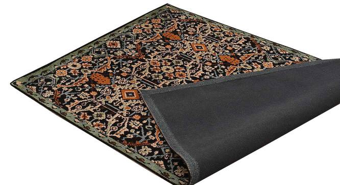Black and Gold Traditional Polyester Carpet (22X55 inches) (Multicolor, 2 x 5 Feet Carpet Size) by Urban Ladder - Design 1 Side View - 759152