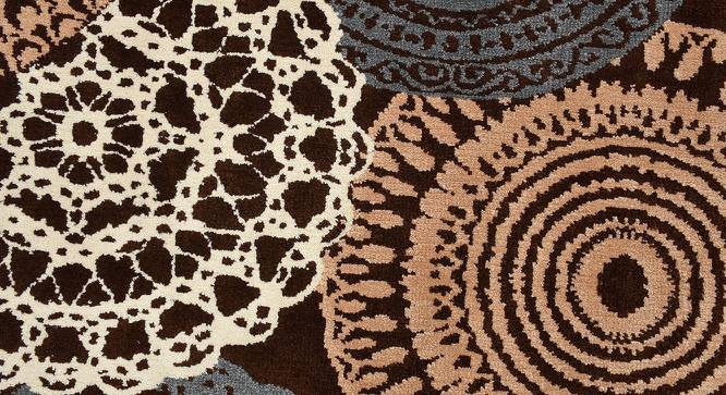 Brown and Beige Geometric Polyester Carpet (5X7 Feet) (Multicolor, 5 x 7 Feet Carpet Size) by Urban Ladder - Design 1 Side View - 759163