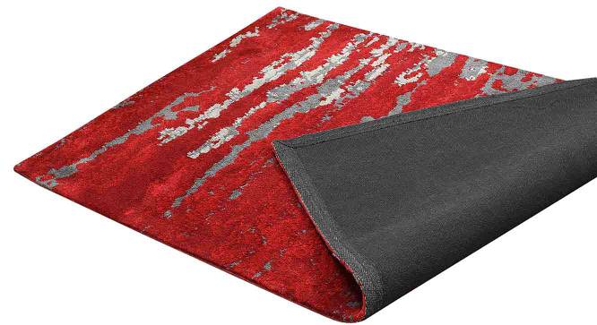 Red and Grey Abstract Polyester  Carpet (3X5 Feet) (Multicolor, 3 x 5 Feet Carpet Size) by Urban Ladder - Design 1 Side View - 759178