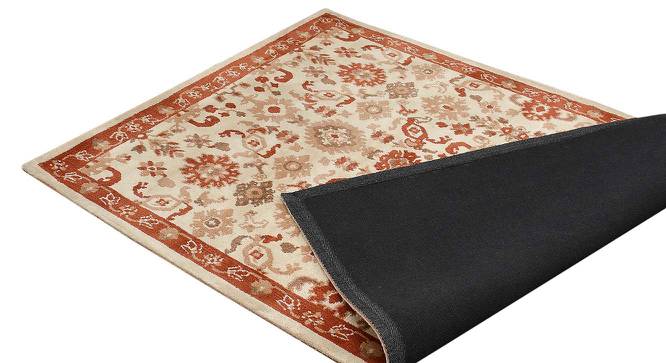 Orange and Beige Traditional Polyester Carpet (4X6 Feet) (Multicolor, 4 x 6 Feet Carpet Size) by Urban Ladder - Design 1 Side View - 759201