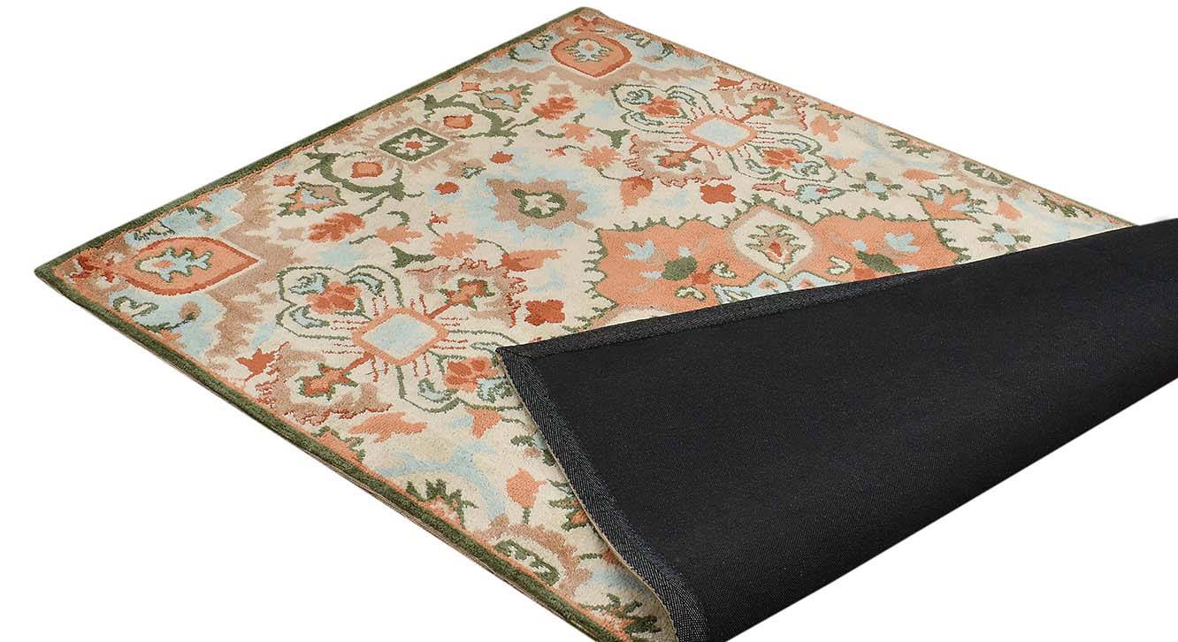 Multicolor Traditional Machine Made Polyester 4 X 6 Feet Carpet Urban