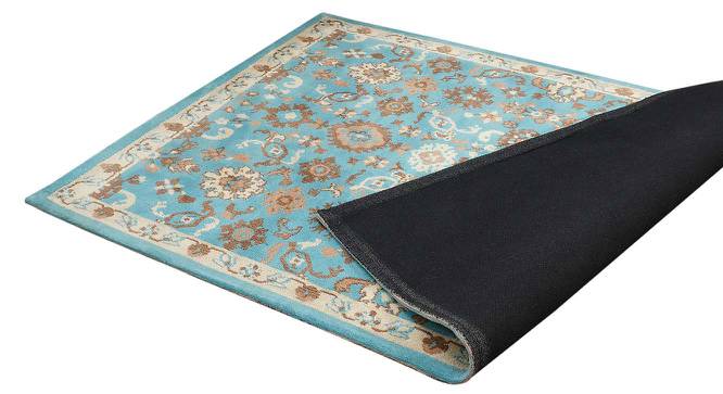 Blue and Beige Traditional Polyester Carpet (3X5 Feet) (Multicolor, 3 x 5 Feet Carpet Size) by Urban Ladder - Design 1 Side View - 759211