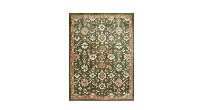 Green and Beige Traditional Polyester Carpet (4X6 Feet) (Multicolor, 4 x 6 Feet Carpet Size) by Urban Ladder - Front View Design 1 - 759556