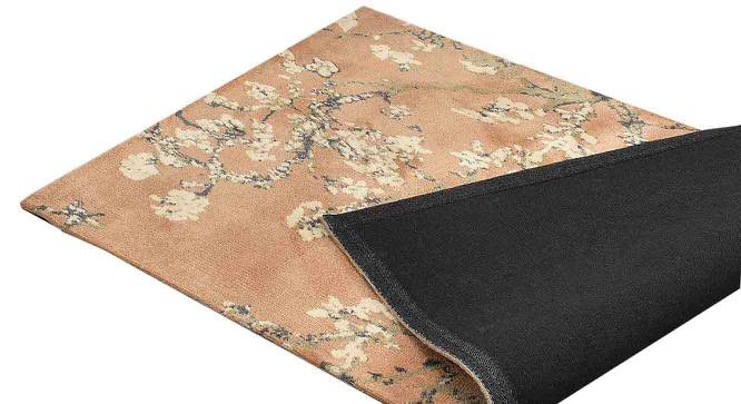Gold and Grey Floral Polyester Carpet (22X55 inches) (Multicolor, 2 x 5 Feet Carpet Size) by Urban Ladder - Design 1 Side View - 759594