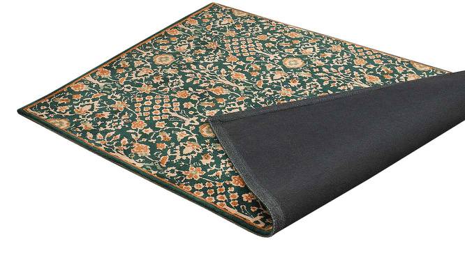 Green and Gold Traditional Polyester Carpet (4X6 Feet) (Multicolor, 4 x 6 Feet Carpet Size) by Urban Ladder - Design 1 Side View - 759664