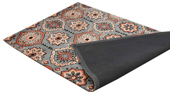 Grey and Orange Traditional Polyester Carpet (6X9 Feet) (Multicolor, 6 x 9 Feet Carpet Size) by Urban Ladder - Design 1 Side View - 759676
