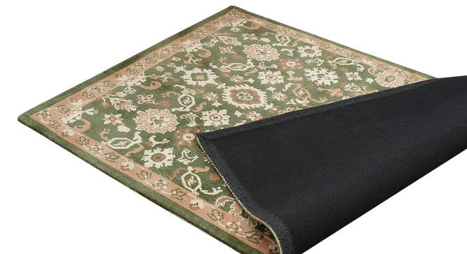 Green and Beige Traditional Polyester Carpet (4X6 Feet) (Multicolor, 4 x 6 Feet Carpet Size) by Urban Ladder - Design 1 Side View - 759689