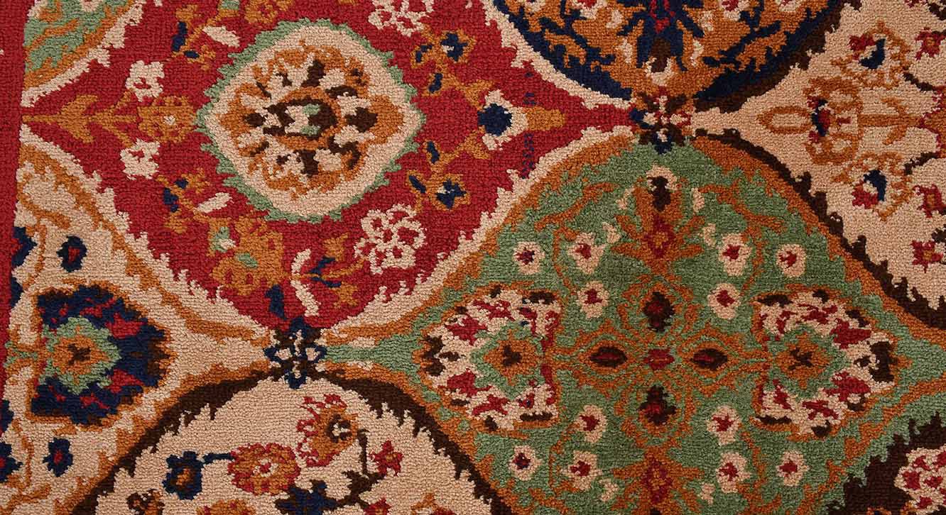 Multicolor Traditional Machine Made Polyester 6 X 9 Feet Carpet Urban