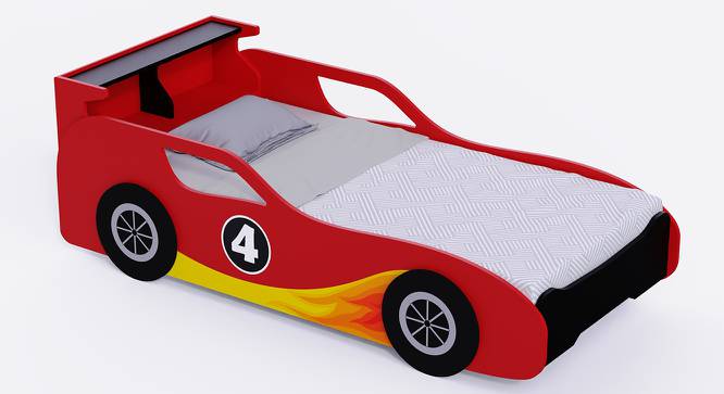 Fire Bird Toddlers' Car Bed with Cubbies (Red) by Urban Ladder - Front View Design 1 - 760498