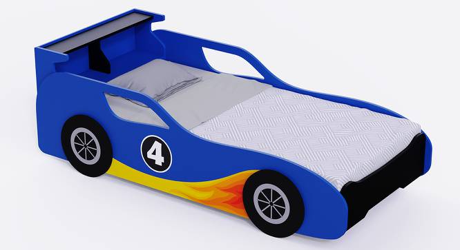 Fire Bird Toddlers' Car Bed with Cubbies (Blue) by Urban Ladder - Front View Design 1 - 760499