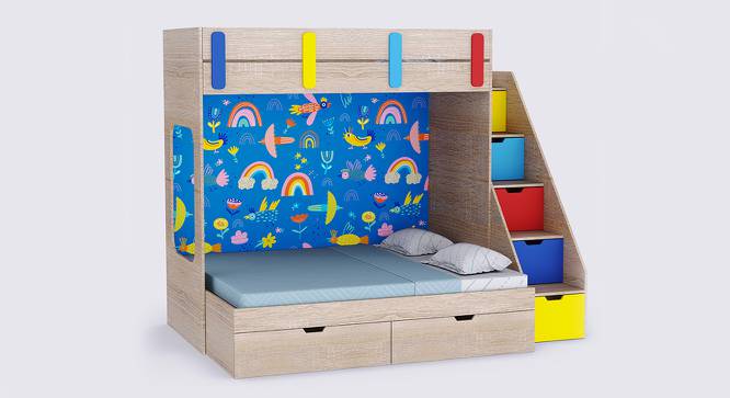 Pattern Dreams Bunk Bed with Storage (Oak) by Urban Ladder - Front View Design 1 - 760503