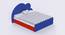 Cloud Tails Double Bed with Drawer Storage (Blue) by Urban Ladder - Front View Design 1 - 760507