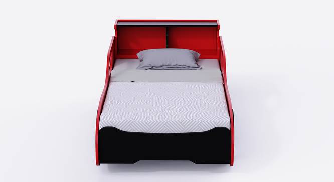 Fire Bird Toddlers' Car Bed with Cubbies (Red) by Urban Ladder - Design 1 Side View - 760517