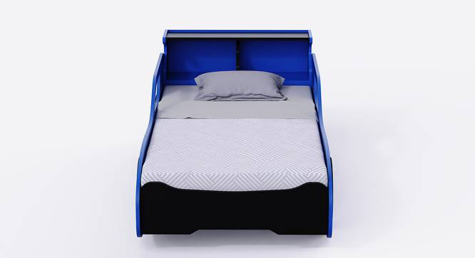 Fire Bird Toddlers' Car Bed with Cubbies (Blue) by Urban Ladder - Design 1 Side View - 760518