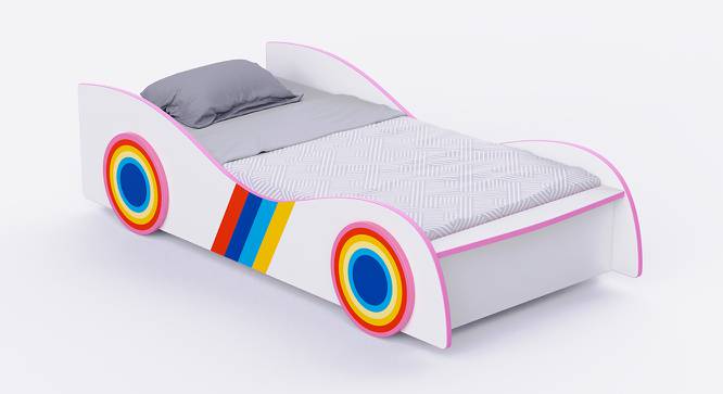 Jelly Bean Toddlers' Car Bed (White) by Urban Ladder - Front View Design 1 - 760566