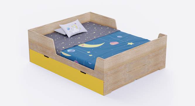 Dreampod Double Bed with Drawer Storage (Oak) by Urban Ladder - Front View Design 1 - 760577