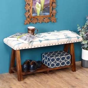 New Arrivals Living Room Furniture Design Veasley Solid Wood Bench in Polished Finish