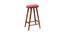 Royal Mango Wood Bar Stool in Velvet Maroon Colour (Polished Finish) by Urban Ladder - Front View Design 1 - 760625