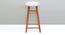 Enn Mango Wood Bar Stool in Cotton Grey Colour (Polished Finish) by Urban Ladder - Design 1 Side View - 760649