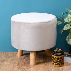 New Arrivals Living Room Furniture Design Vicent Solid Wood Stool In Beige Colour (Beige)