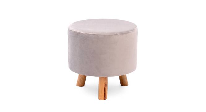 Vicent Solid Wood Stool In Beige Colour (Beige) by Urban Ladder - Front View Design 1 - 760843
