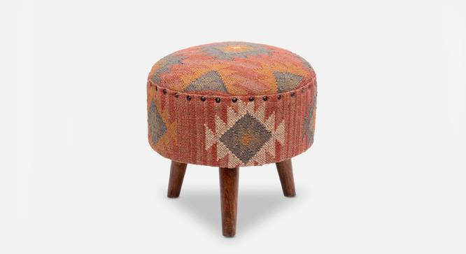 Fremont Mango Wood Stool In Cotton Multiclour (Multicolor) by Urban Ladder - Front View Design 1 - 760940