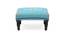 Bramley Mango Wood Foot Stool In Cotton Blue Colour (Blue) by Urban Ladder - Design 1 Side View - 760976