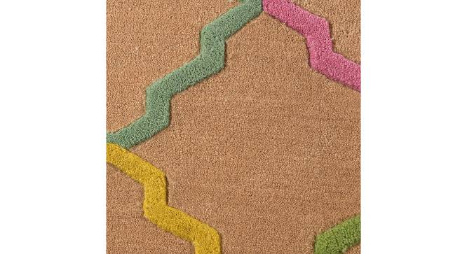 Beige trellis rug (Brown, 91 x 152 cm  (36" x 60") Carpet Size) by Urban Ladder - Front View Design 1 - 761020