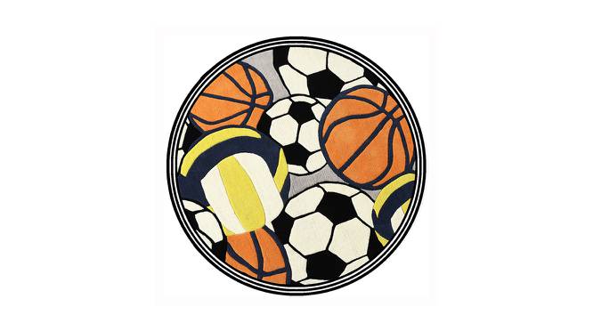 Roung Sporty Ball Rug (122 x 183 cm  (48" x 72") Carpet Size, Multicolor) by Urban Ladder - Front View Design 1 - 761028