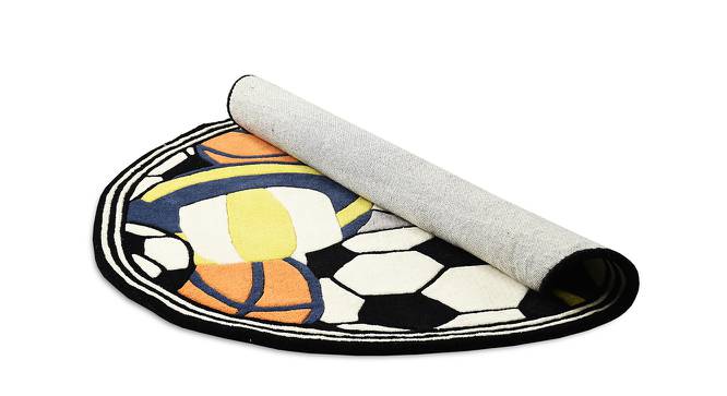 Roung Sporty Ball Rug (122 x 183 cm  (48" x 72") Carpet Size, Multicolor) by Urban Ladder - Design 1 Side View - 761039