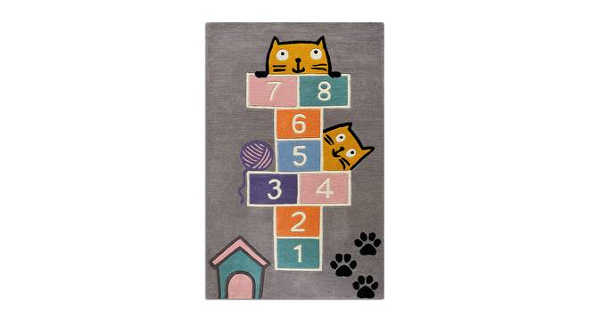 Hopscotch Rug (Grey, 122 x 183 cm  (48" x 72") Carpet Size) by Urban Ladder - Front View Design 1 - 761068