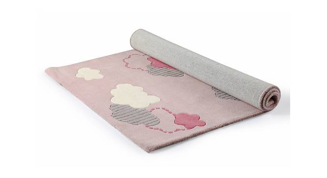 Pink Cloud Rug (Pink, 122 x 183 cm  (48" x 72") Carpet Size) by Urban Ladder - Design 1 Side View - 761089