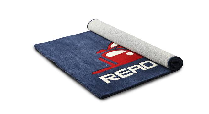 Ready to Race Car Rug (Blue, 122 x 183 cm  (48" x 72") Carpet Size) by Urban Ladder - Design 1 Side View - 761536
