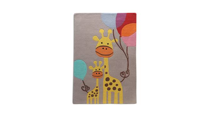 Moby Giraffe rug (Grey, 91 x 152 cm  (36" x 60") Carpet Size) by Urban Ladder - Front View Design 1 - 761560