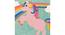 Princess Lia unicorn rug (Green, 91 x 152 cm  (36" x 60") Carpet Size) by Urban Ladder - Design 1 Side View - 761568