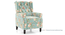 Ellis One Seater Pushback Recliner (One Seater, Dusty Teal Floral) by Urban Ladder - Design 1 Side View - 761612