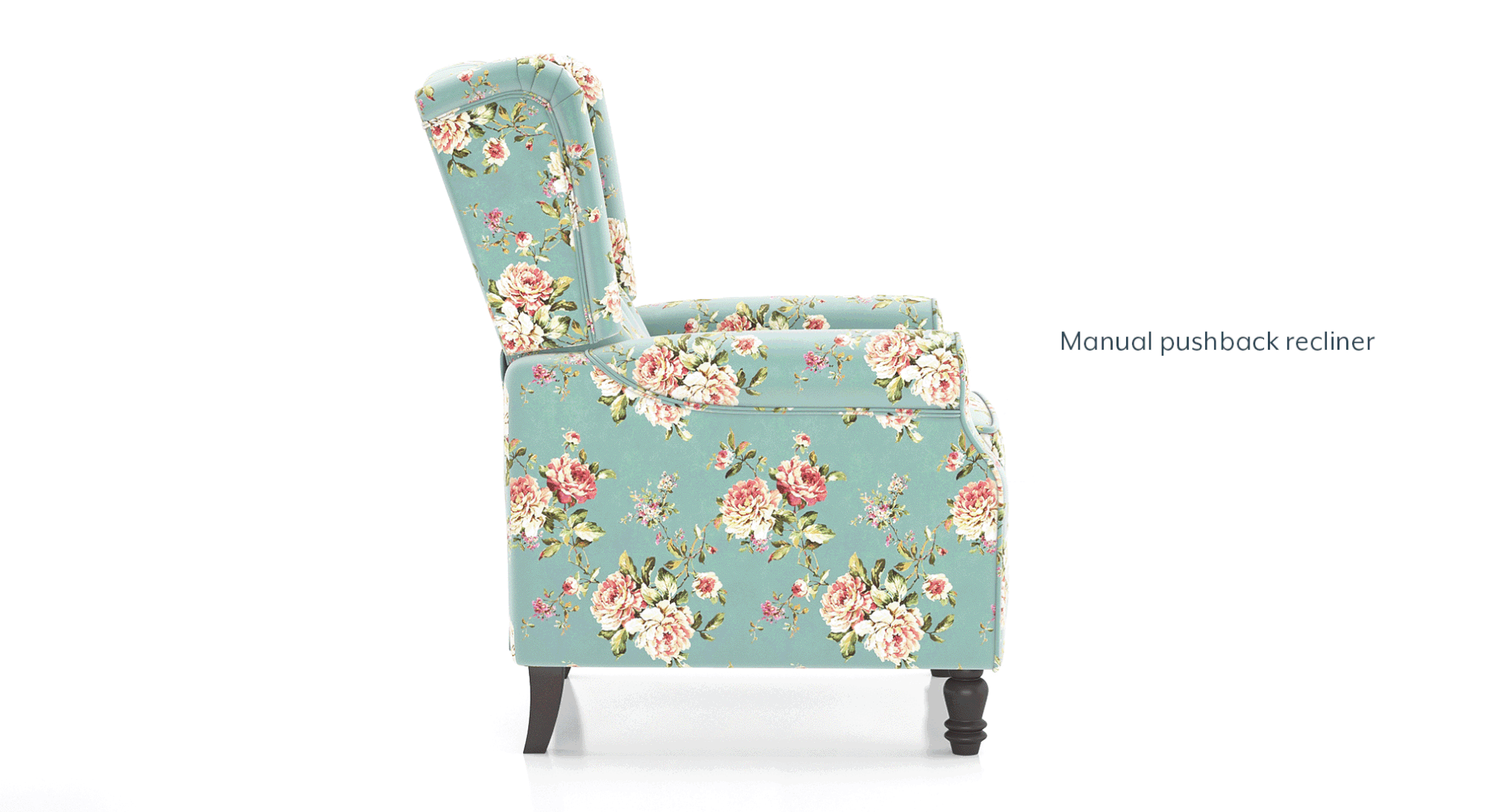 Ellis One Seater Pushback Recliner in Tan Colour Urban Ladder